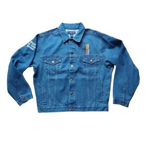 Luna Pier Unisex Large Denim Jean Jacket Embroidery KENNY CHESNEY FAN CLUB 2004